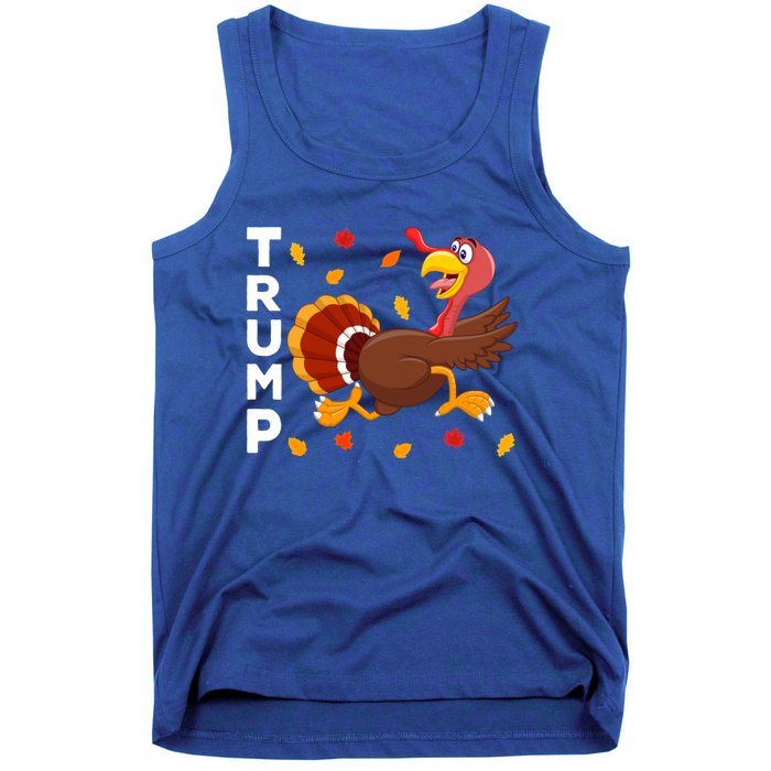 Thanksgiving Turkey Running Funny Antitrump 2024 Sarcastic Gift Tank Top