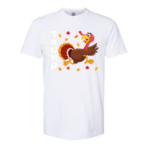 Thanksgiving Turkey Running Funny Antitrump 2024 Sarcastic Gift Softstyle CVC T-Shirt