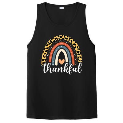 Thankful Thanksgiving Rainbow Leopard Print 2024 PosiCharge Competitor Tank