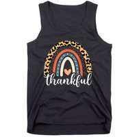 Thankful Thanksgiving Rainbow Leopard Print 2024 Tank Top