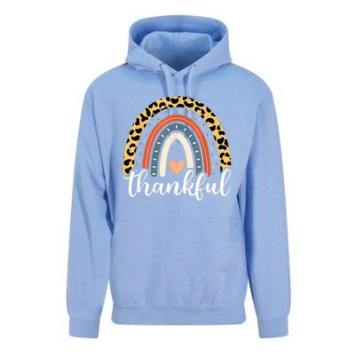 Thankful Thanksgiving Rainbow Leopard Print 2024 Unisex Surf Hoodie