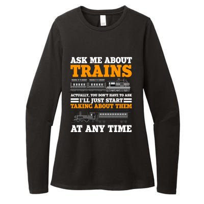 Train Traintracks Rail System Railroads Track Railcar Gift Womens CVC Long Sleeve Shirt