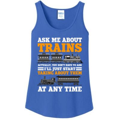 Train Traintracks Rail System Railroads Track Railcar Gift Ladies Essential Tank