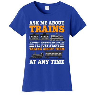 Train Traintracks Rail System Railroads Track Railcar Gift Women's T-Shirt