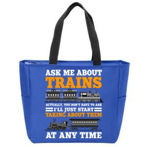 Train Traintracks Rail System Railroads Track Railcar Gift Zip Tote Bag