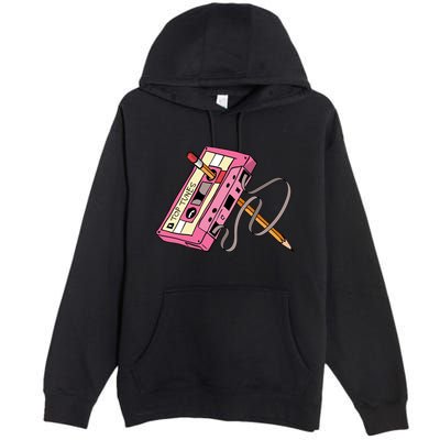 Top Tunes Retro 80s Back To School Premium Pullover Hoodie