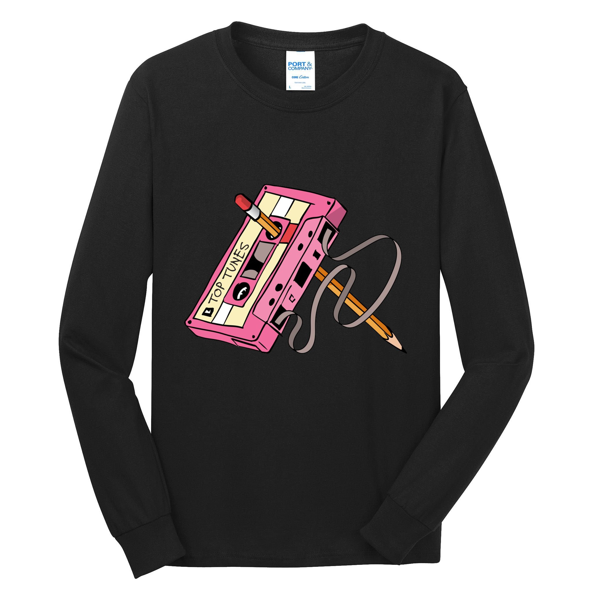 Top Tunes Retro 80s Back To School Tall Long Sleeve T-Shirt