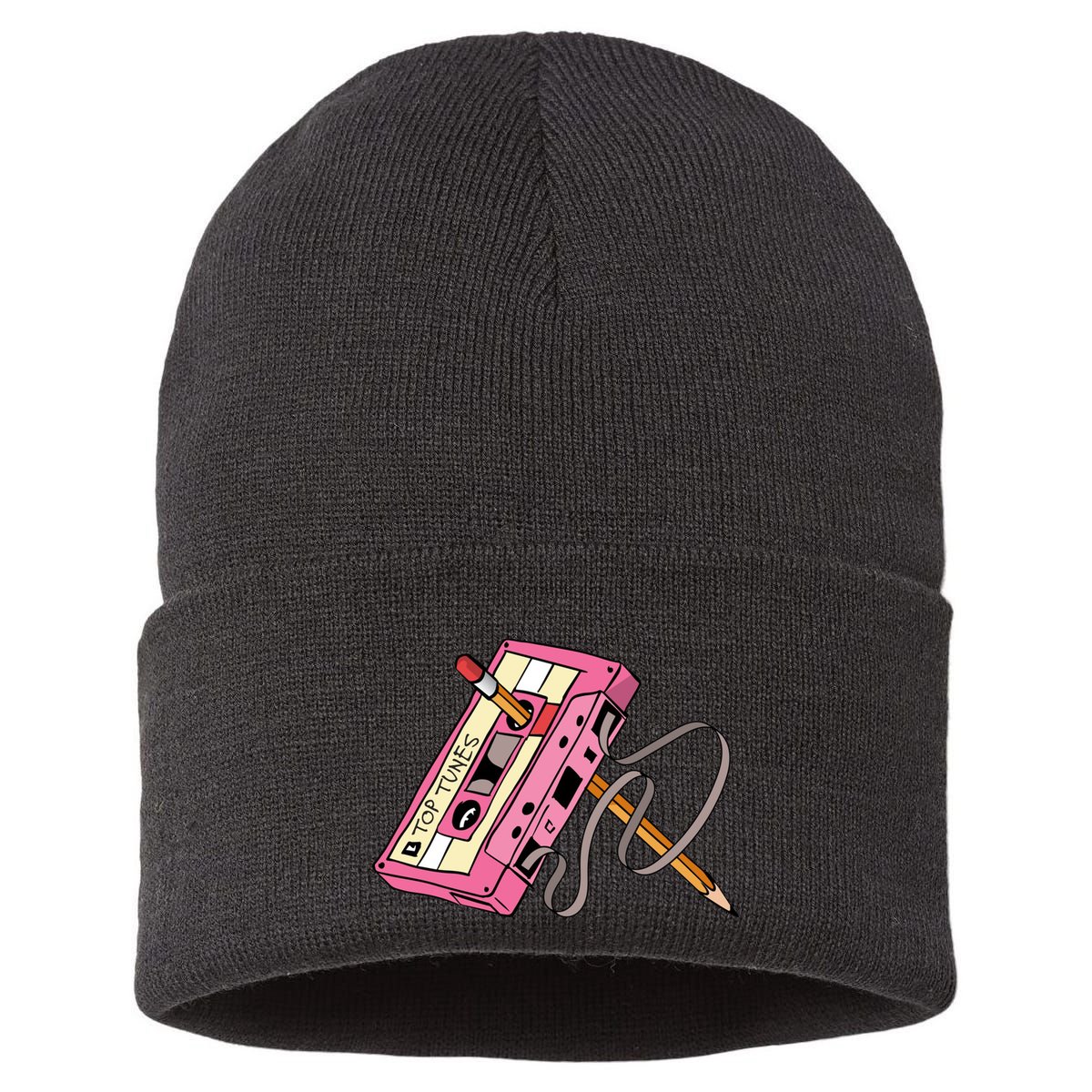 Top Tunes Retro 80s Back To School Sustainable Knit Beanie
