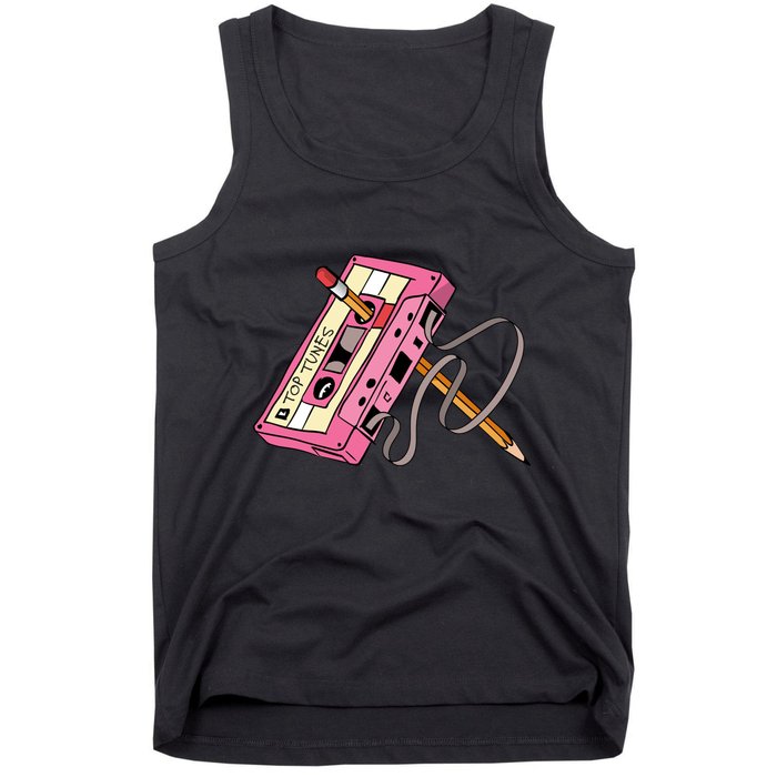 Top Tunes Retro 80s Back To School Tank Top