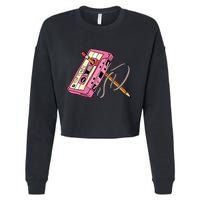 Top Tunes Retro 80s Back To School Cropped Pullover Crew