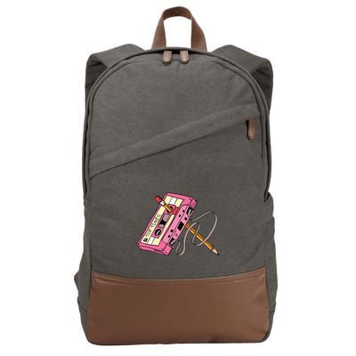 Top Tunes Retro 80s Back To School Cotton Canvas Backpack