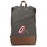 Top Tunes Retro 80s Back To School Cotton Canvas Backpack