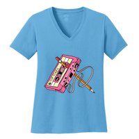Top Tunes Retro 80s Back To School Women's V-Neck T-Shirt