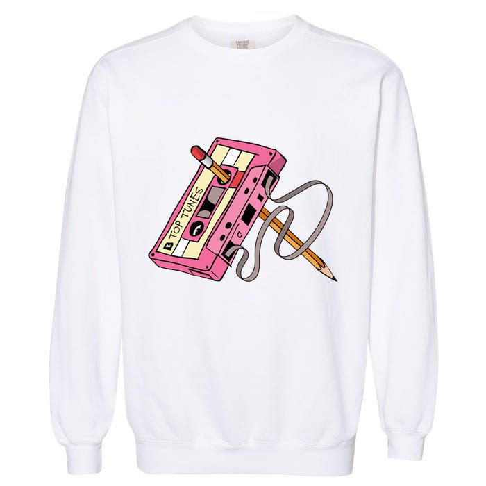 Top Tunes Retro 80s Back To School Garment-Dyed Sweatshirt