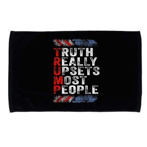 Trump Truth Really Upset Most People Trump 2024 America Flag Premium Microfiber Hand Towel