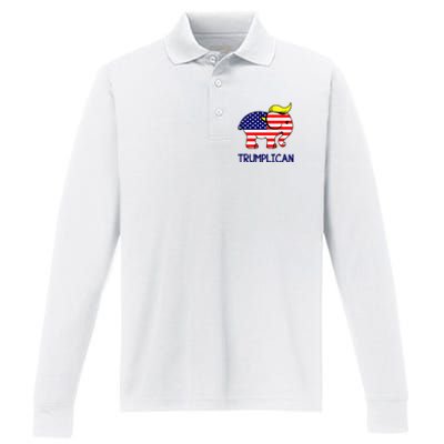 Trumplican Performance Long Sleeve Polo