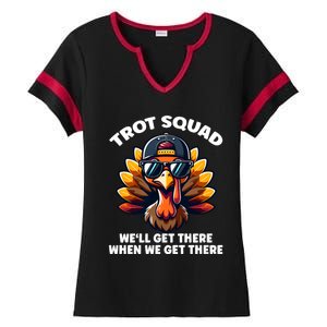 Thanksgiving Turkey Running Outfit Gear Costume Turkey Trot Ladies Halftime Notch Neck Tee