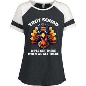 Thanksgiving Turkey Running Outfit Gear Costume Turkey Trot Enza Ladies Jersey Colorblock Tee