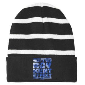 Thats The Roy Kent Effect Text Fill Striped Beanie with Solid Band