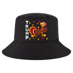 Thanksgiving Turkey Running Funny Anti Trump 2024 Cool Comfort Performance Bucket Hat