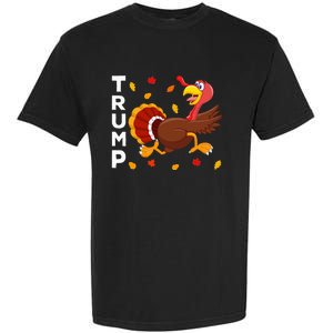 Thanksgiving Turkey Running Funny Anti Trump 2024 Garment-Dyed Heavyweight T-Shirt