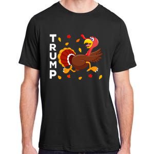 Thanksgiving Turkey Running Funny Anti Trump 2024 Adult ChromaSoft Performance T-Shirt