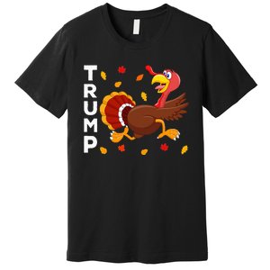 Thanksgiving Turkey Running Funny Anti Trump 2024 Premium T-Shirt