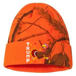 Thanksgiving Turkey Running Funny Anti Trump 2024 Kati Licensed 12" Camo Beanie