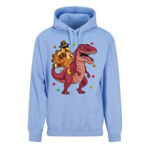 Thanksgiving Turkey Riding T Rex Dinosaur Toddler Boys Meaningful Gift Unisex Surf Hoodie