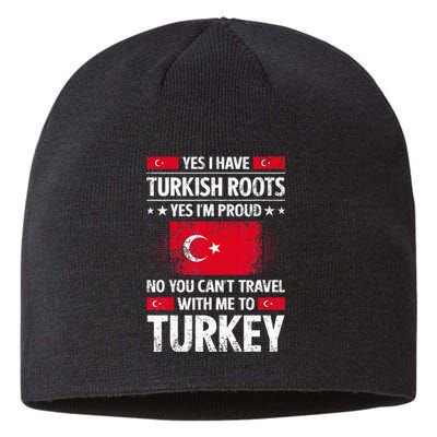 Turkey Turkish Roots Turkish Heritage Proud Turkish Flag Sustainable Beanie