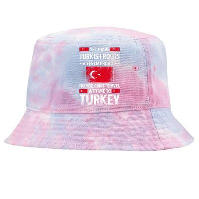 Turkey Turkish Roots Turkish Heritage Proud Turkish Flag Tie-Dyed Bucket Hat