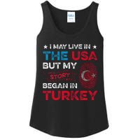 Turkey Turkish Roots Turkish Heritage Proud Turkish Flag Ladies Essential Tank