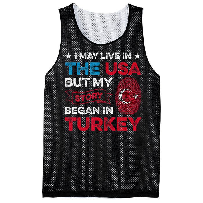 Turkey Turkish Roots Turkish Heritage Proud Turkish Flag Mesh Reversible Basketball Jersey Tank