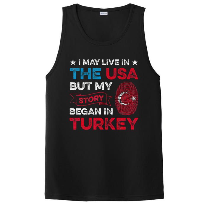 Turkey Turkish Roots Turkish Heritage Proud Turkish Flag PosiCharge Competitor Tank