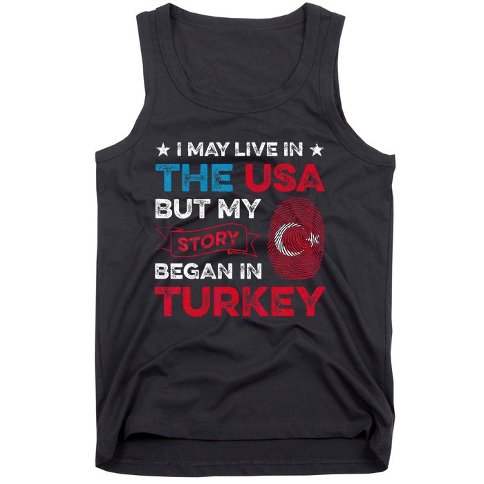 Turkey Turkish Roots Turkish Heritage Proud Turkish Flag Tank Top