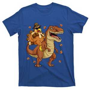 Thanksgiving Turkey Riding T Rex Dinosaur Toddler Boys Cute Gift T-Shirt