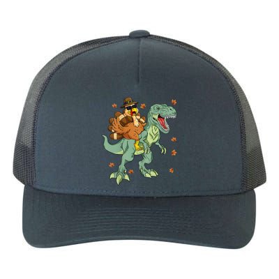 Thanksgiving Turkey Riding T Rex Dinosaur Toddler Boys Gift Yupoong Adult 5-Panel Trucker Hat