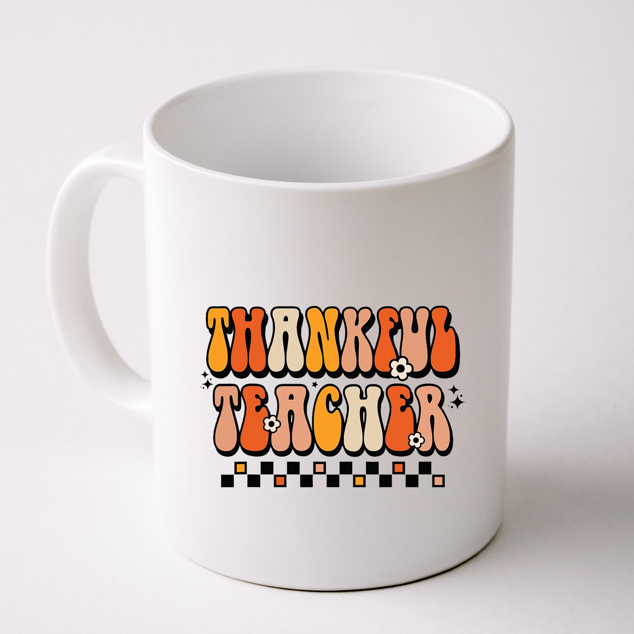 Thankful Teacher Retro Groovy Teacher Thanksgiving School Mug