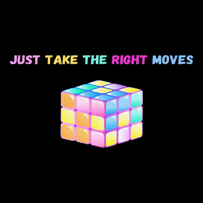 Take The Right Moves Fun Puzzle Cube Speed Games Lover Cropped Pullover Crew