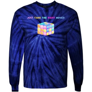 Take The Right Moves Fun Puzzle Cube Speed Games Lover Tie-Dye Long Sleeve Shirt