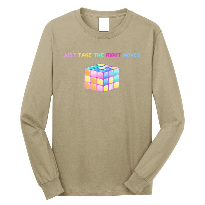 Take The Right Moves Fun Puzzle Cube Speed Games Lover Long Sleeve Shirt