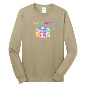 Take The Right Moves Fun Puzzle Cube Speed Games Lover Tall Long Sleeve T-Shirt