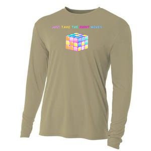 Take The Right Moves Fun Puzzle Cube Speed Games Lover Cooling Performance Long Sleeve Crew