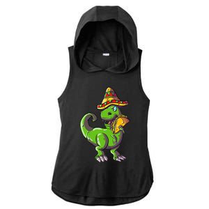 Tacosaurus T Rex Mexico Taco Dinosaurier Cinco de Mayo Gift Ladies PosiCharge Tri-Blend Wicking Draft Hoodie Tank