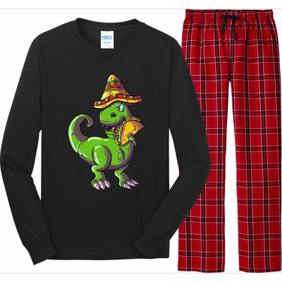 Tacosaurus T Rex Mexico Taco Dinosaurier Cinco de Mayo Gift Long Sleeve Pajama Set