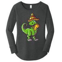 Tacosaurus T Rex Mexico Taco Dinosaurier Cinco de Mayo Gift Women's Perfect Tri Tunic Long Sleeve Shirt