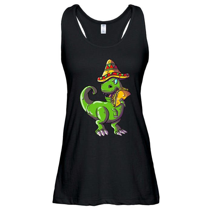 Tacosaurus T Rex Mexico Taco Dinosaurier Cinco de Mayo Gift Ladies Essential Flowy Tank