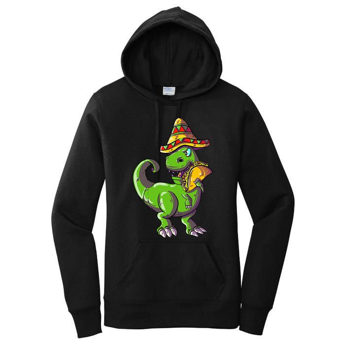 Tacosaurus T Rex Mexico Taco Dinosaurier Cinco de Mayo Gift Women's Pullover Hoodie