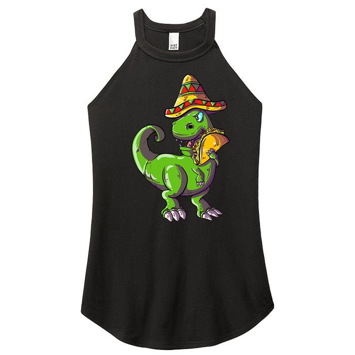 Tacosaurus T Rex Mexico Taco Dinosaurier Cinco de Mayo Gift Women's Perfect Tri Rocker Tank