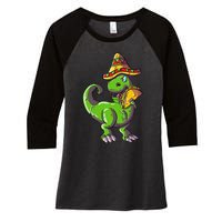 Tacosaurus T Rex Mexico Taco Dinosaurier Cinco de Mayo Gift Women's Tri-Blend 3/4-Sleeve Raglan Shirt